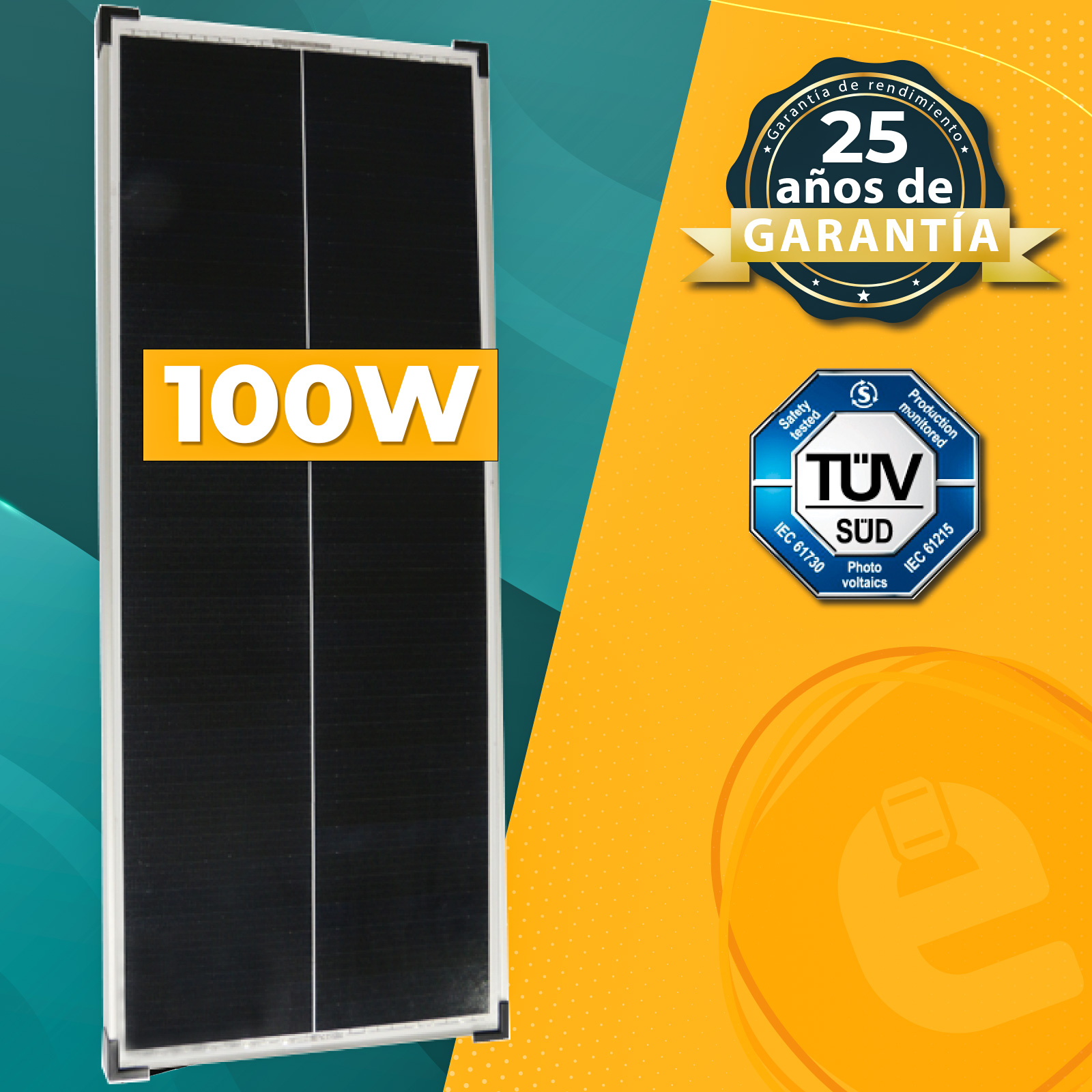 Panel solar 100W 18V panel monocristalino alta eficiencia para autocaravanas caravanas y barcos placa solar Placa fotovoltaica