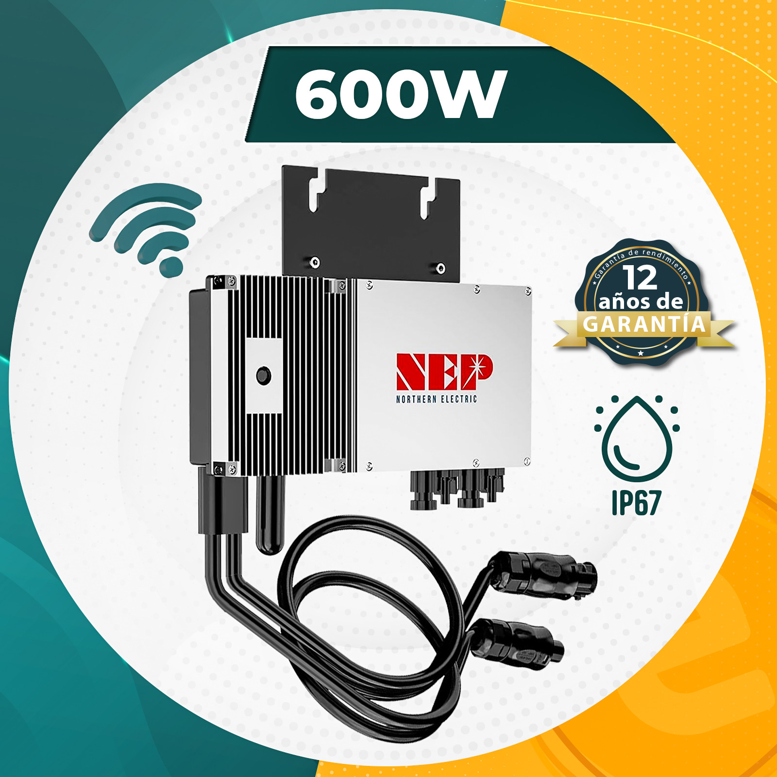 NEP 600 Watt Inversor fotovoltaico sistema Solar WIFI Microinversor MPPT Kit solar para balcon